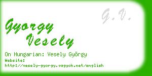 gyorgy vesely business card